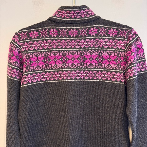 Alpaca Imports Fair Isle Zip Up Cardigan Sweater Size M - Picture 6 of 8